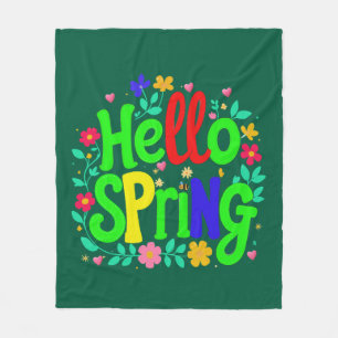 Omring jezelf met de lente – “Hallo lente” Fleece Deken