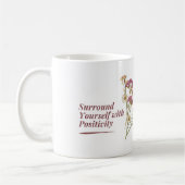 Omring jezelf met positiviteit bloemenMok Koffiemok (Links)