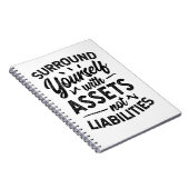 Omring van jezelf met activa zonder passiva notitieboek (Rechterzijde)