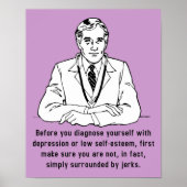 Omringd door Jerks Funny Poster Sign (Voorkant)