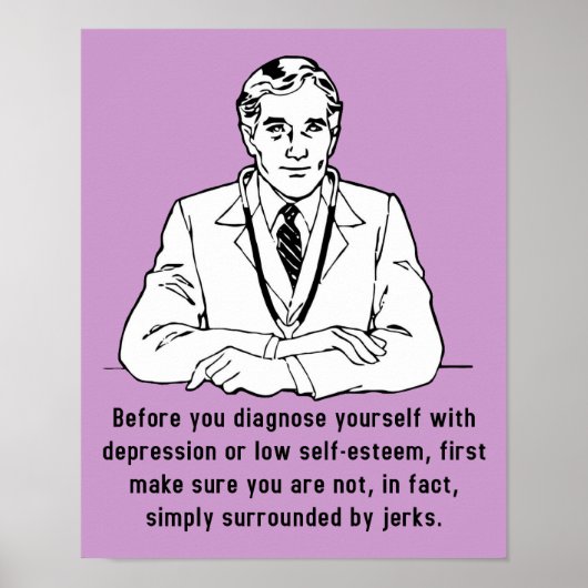 Omringd door Jerks Funny Poster Sign (Voorkant)