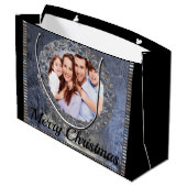 Omringd door Sneeuwfotokerstfeestdag Groot Cadeauzakje (Achterkant Gekanteld)