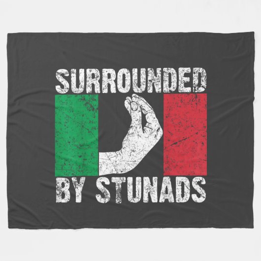 Omringd door Stunads Fleece Deken (Voorkant (Horizontaal))