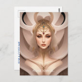 Omringde Cyborg Goddess Briefkaart (Voorkant / Achterkant)