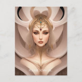Omringde Cyborg Goddess Briefkaart (Voorkant)