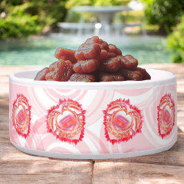 Omringend diagonaal getatterde harten voerbakje