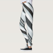 Omringende monotone hedendaagse diagonale strepen leggings (Links)