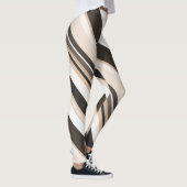 Omringende monotone hedendaagse diagonale strepen leggings (Rechts)