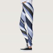 Omringende monotone hedendaagse diagonale strepen leggings (Links)