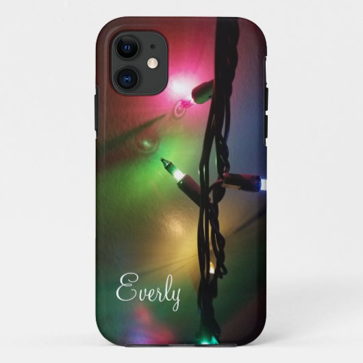 Omringende twinkle lichten met naam Case-Mate iPhone case (Achterkant)