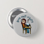 Omroep (licht) ronde button 5,7 cm (Voorkant /achterkant)