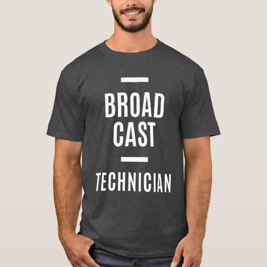 Omroep taakomschrijving van technicus t-shirt (Voorkant)