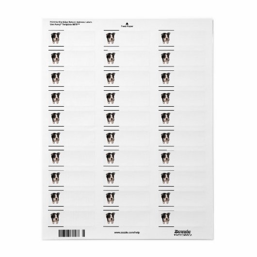 Omroepadreslabels BT-pop Etiket (Full Sheet)