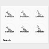 omroepen doen het met frequentie ronde sticker (Vel)