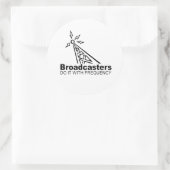 omroepen doen het met frequentie ronde sticker (Tas)