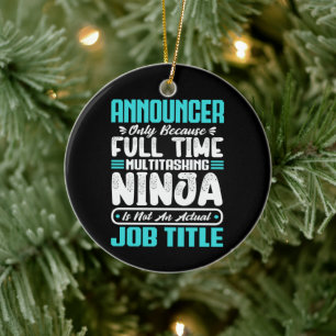 Omroeper Functie Titel Beroep Vaardigheden Grappig Keramisch Ornament
