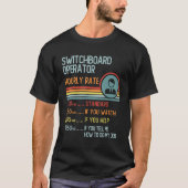 Omroepfunctie van switchbordbeheerder t-shirt (Voorkant)