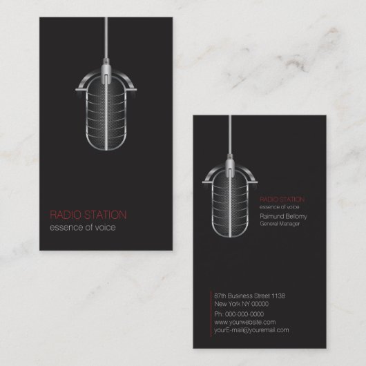 OmroepVisitekaartje Visitekaartje (Voorkant / Achterkant)