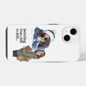 Omschakelen van chillen naar drillen iPhone hoesje (Achterkant horizontaal)