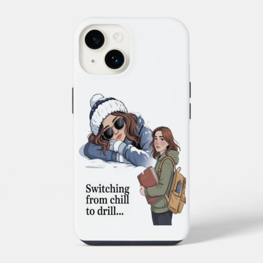 Omschakelen van chillen naar drillen iPhone hoesje (Achterkant)