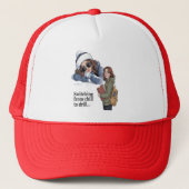 Omschakelen van chillen naar drillen trucker pet (Voorkant)