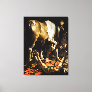 Omschakeling op weg naar Damascus door Caravaggio Canvas Afdruk