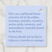 Omschrijving Blauwe Bloembijen Label (Achterkant)