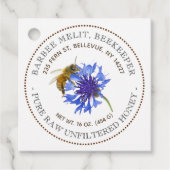 Omschrijving Blauwe Bloembijen Label (Voorkant)