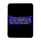 OMSCHRIJVING VAN EEN GEZONDHEIDSQUOTE VAN RELATIE MAGNEET (Verticaal)