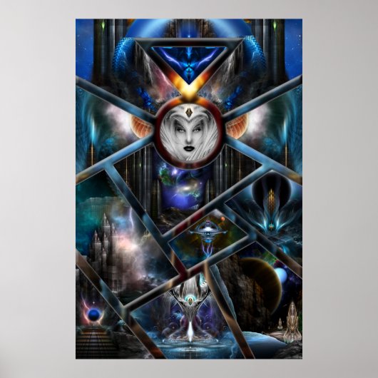 Omschrijving van het fractal Fantasies Matrix Arch Poster (Voorkant)