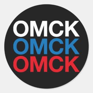 OMSK Russische vlag Cyrillisch Ronde Sticker
