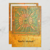 OMSLAG, antiek geel groen, wit Kaart (Voorkant / Achterkant)