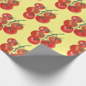 Omslag cadeau voor tomaten waterverf geel cadeaupapier (Hoek)