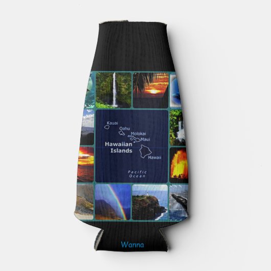 Omslag flesje Hawaiian scènes Flesjeskoeler (Voorkant)