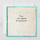 OMSLAG, helder blauw blauwgroen, wit Aankondiging (Achterkant)