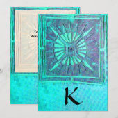 OMSLAG, helder blauw blauwgroen, wit Aankondiging (Voorkant / Achterkant)