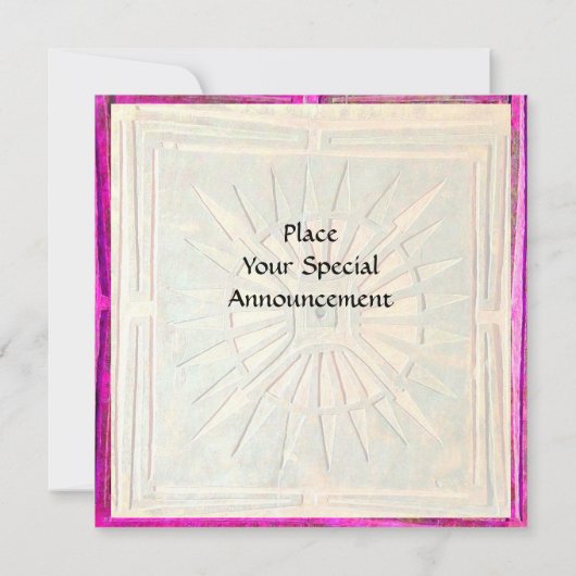 OMSLAG, helder roze, violet wit Aankondiging (Achterkant)