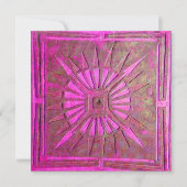 OMSLAG, helder roze, violet wit Aankondiging (Voorkant)