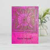 OMSLAG, helder roze, violet wit Kaart (Staand voorkant)