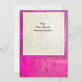 OMSLAG, helder roze, violet wit Kaart (Achterkant)