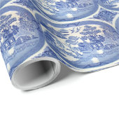 Omslag in Blue Willow China Pattern Cadeaupapier (Rol Hoek)