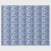 Omslag in Blue Willow China Pattern Cadeaupapier (Vlak)