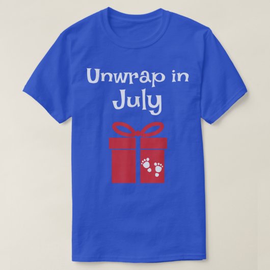 Omslag in juli kerstfeestelijke aankondiging t-shirt (Design voorkant)