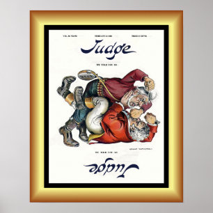 Omslag Judge Magazine 24 feb 1900 ~Geweldige kleur Poster