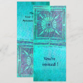 OMSLAG, lichtblauw blauwgroen, wit Kaart (Voorkant / Achterkant)