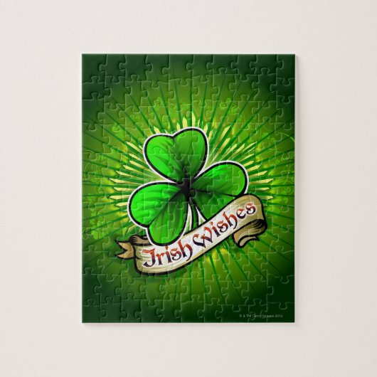 Omslag met de banner "Irish Wishes" Legpuzzel (Verticaal)