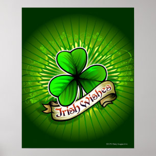 Omslag met de banner "Irish Wishes" Poster