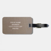 Omslag met geweerd bagagelabel voor hartslag (Achterkant horizontaal)