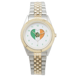 Omslag met Irish Heart Shamrock Watch Horloge