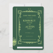 Omslag Oude Boek | Boek Thema Save the Date Kaart (Voorkant)